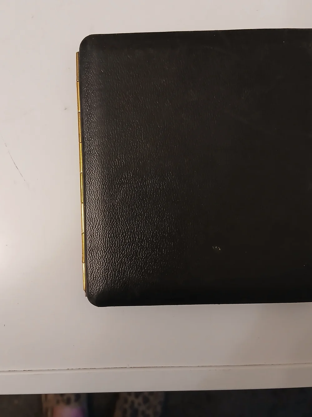 Dunhill Black Leather Case Inside Red Leather with Gold Logo